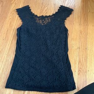 Express, Black, front lace, blouse